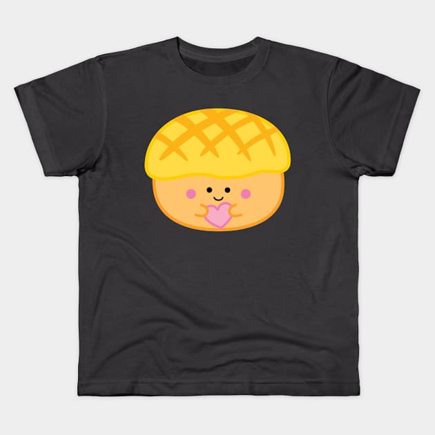 Pineapple Bun (Bolo Bao 菠蘿包) | by queenie's cards Kids T-Shirt by queenie's cards